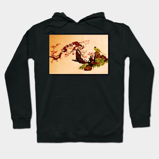 Yellow bird on branch Hoodie